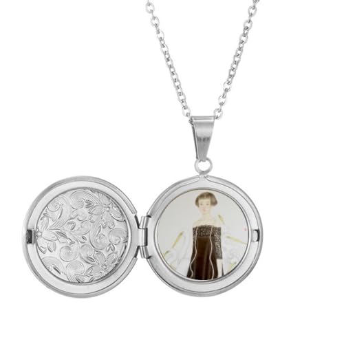 Collier médaillon aquarelle style chinois aigrettes cadeau anniversaire
