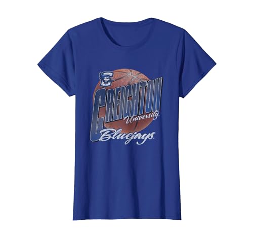 Creighton Bluejays Basketball Vintage Bounce T-Shirt, Women, Royal Blue, Small