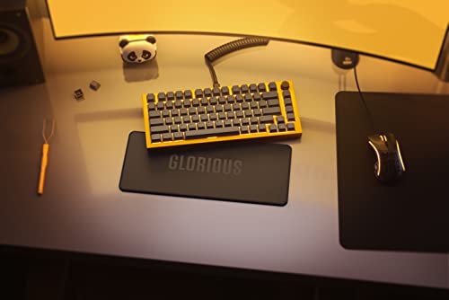 Glorious Sound Dampening Keyboard Mat (13.7 X 5.7 In.) - Compact Keyboard Deskpad - Non-Slip Rubber Base, Washable Cloth Surface, Durable Stitched Edges #TOP4