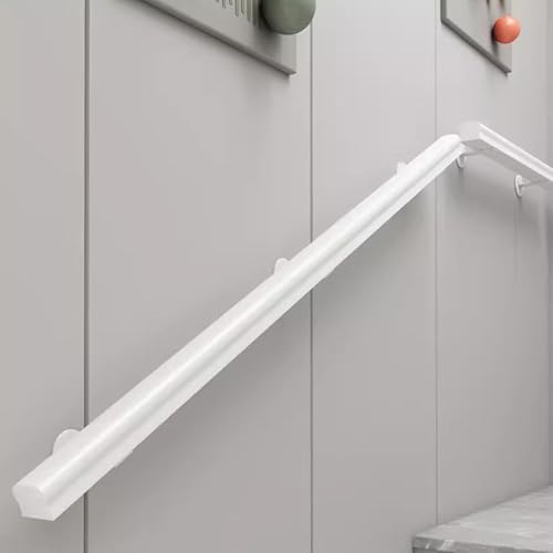 Barre de support murale blanche de 90 cm à 6 m pour escalier bois - 2