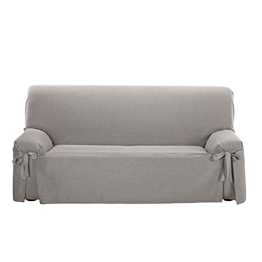Martina Home Riga Funda Sofá Lazos, Gris, 2 Plazas