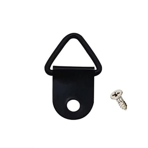 RIDAT 三角吊カン 三角吊金具 安全耐荷重3kg 額縁金具 三角カン ビラカン フック 額掛け金具 100組セット (ゴールド)