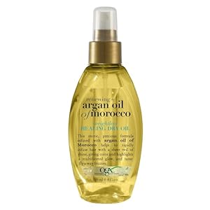OGX Renewing + Argan Oil of Morocco Weightless Healing Dry Oil Spray, Lightweight Hair Oil Mist for Split Ends, Frizzy Hair and Flyaways, Paraben & Sulfated-Surfactants Free, 4 Fl Oz