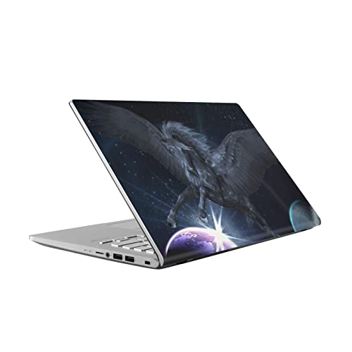 Skin Asus Vivobook 14 X409FA Simone Gatterwe Pegasus Noir Autocollant Vinyle