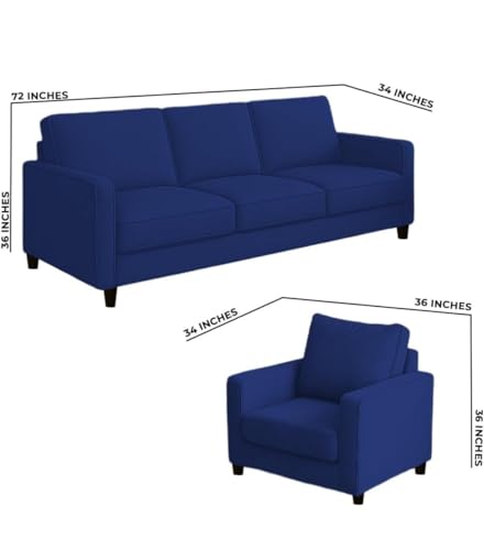 Image of The MM Furniture store Premium Fabric Sofa - Sapphire (3+1+1 Seater)