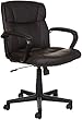 Amazon Basics Ergonomic Office Desk Chair with Armrests, Adjustable Height/Tilt, 360-Degree Swivel, 275Lb Capacity - Dark Brown