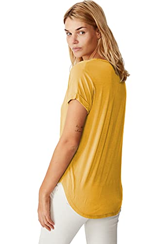 Image of Fabricorn Combo of Three Cotton V-Neck Up Down Short Sleeve Tshirt for Women (Pack of 3)