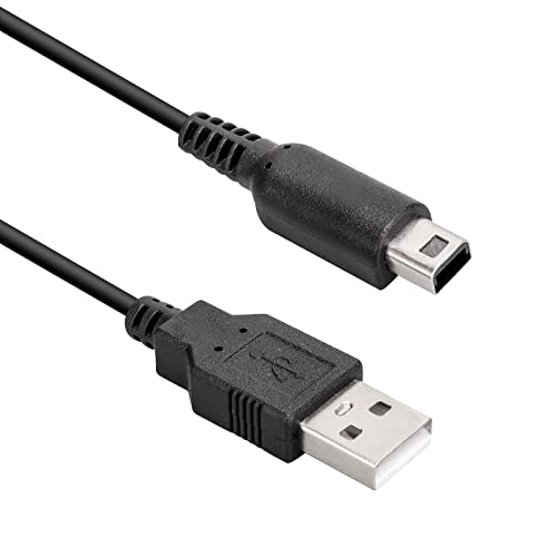 Coomoors Câble/câble de charge USB, câble de charge d'alimentation pour Nintendo DSi, DSi XL, 3DS, 3DS XL, noir