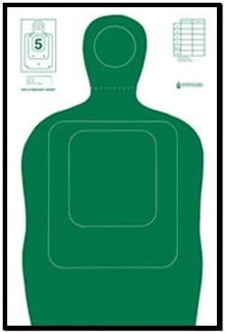 US Dept of Energy Reduced TQ-15 Qualification Target with Circle Added in The Head & Dashed Neck line Green Size: 16" x 23"