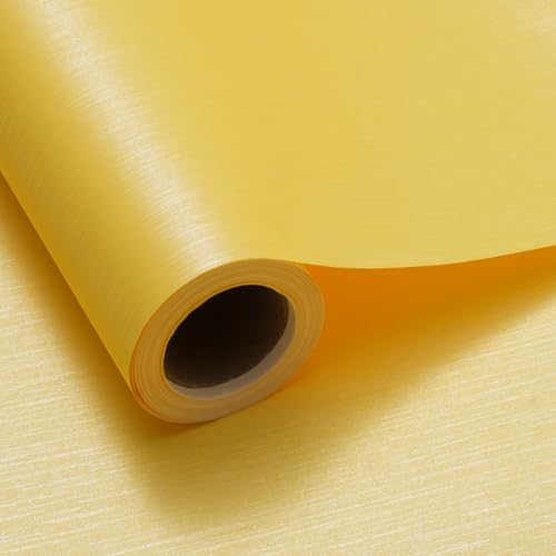 BIOBROWN Yellow Kraft Wrapping Paper Roll 17 Inches X 33 Feet (47 sq. ft. ttl.) Solid Color Matte Textured Gift Wrap for Birthday Parties