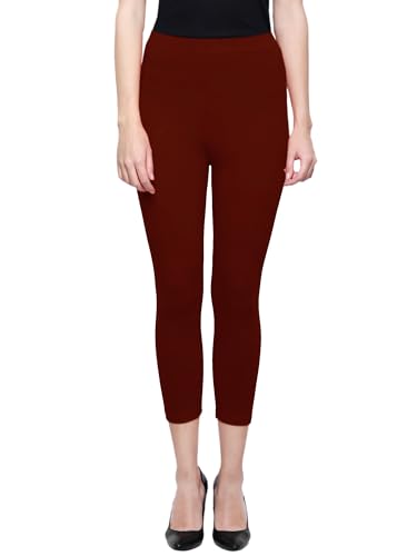 Image of Saundarya Calf Length Leggings for Women Sizes: Small Size (S /M) for 26-30 inches Waist, Regular Size (L /XL) for 30-36 inches Waist and Plus Size (2XL /3XL) for 36-40 inches Waist
