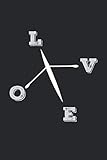 Love: A5 Notizbuch, 120 Seiten punktiert, Ruderboot rudern Ruderer Liebe