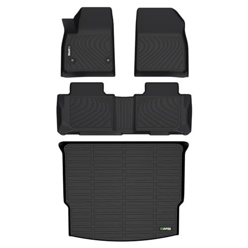Image of HAFIDI Floor Mats & Cargo Liner Set Fit for 2019-2025 2026 Chevy Blazer Gas Only (Not for EV & Trailblazer) All Weather Protection TPE Anti-Slip Automotive Floor Liners Blazer Accessories - Black