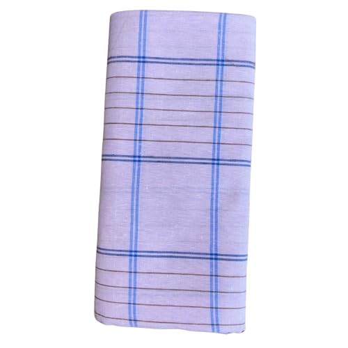 Image of Men's Cotton Lungi white (Multi-Coloured,) Pack of 2