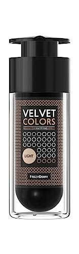 Frezyderm Velvet Colors Maquillaje Mate - Base de Maquillaje Claro, 30ml I Acabado Natural, Disimula Manchas, Arrugas, Bolsas de los Ojos, para Acné, Piel Grasa y Sensible