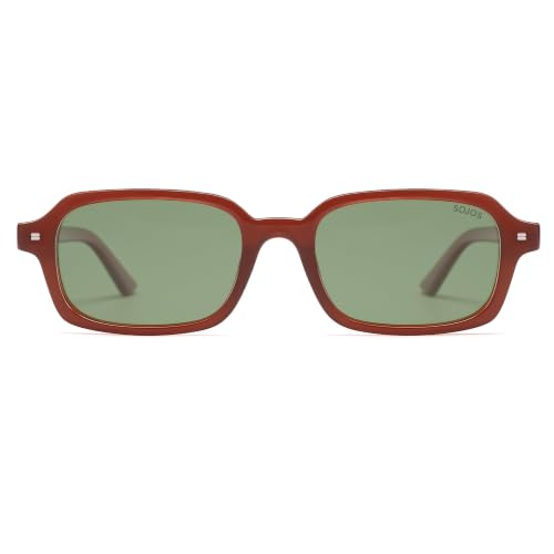 Image of SOJOS Trendy Rectangle Polarized Sunglasses Womens Mens SJ2610