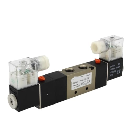 Electroválvula neumática 1/4 de 5 vías y 3 posiciones 4V230C-08 doble bobina 12V 24V 220V 2
