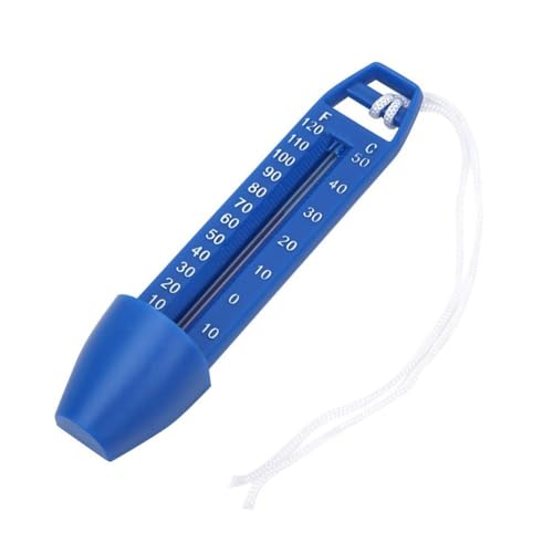 Gettimore Tragbares Schwimmbadthermometer Wassertester, Kunststoff Schwimmendes Poolthermometer mit Dual Celsius und Fahrenheit Anzeige, für Pool Spa Teiche, 25 x 48 cm, Blau Gettimore Tragbares Schwimmbadthermometer Wassertester, Kunststoff Schwimmendes Poolthermometer mit Dual Celsius und Fahrenheit Anzeige, für Pool Spa Teiche, 25 x 48 cm, Blau