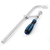 【Uso】 -Este herramienta puede ser utilizada como una herramienta auxiliar cuando trabajo de la madera o se requiere el procesamiento de metal para el encolado, soldadura o empernado.Consta de 2 barras horizontales y una barra vertical.Hay un gran tornillo de la varilla inferior y una tapa de bola de plástico está conectado a la cabeza de la bola de manera que la cabeza de bola se puede instalar en diferentes ángulos sin marcar el objeto a sujetar