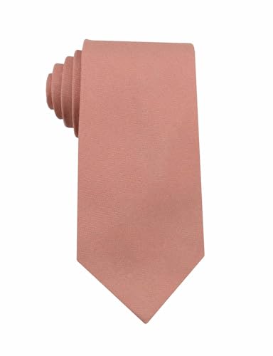 Image of Mens Solid Linen Ties - Regular Width Pattern Necktie for Men