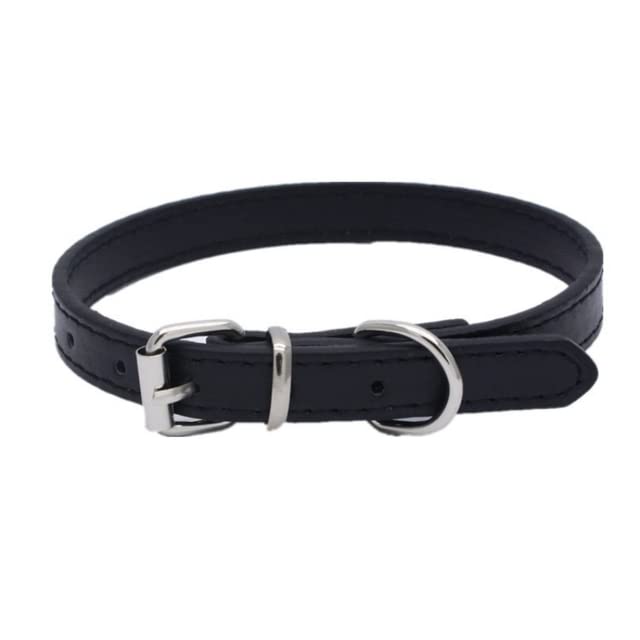 Alloy buckle leather dog collar cat collar size adjustable small and medium dog puppy collar dog supplies