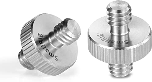 Smallrig 1/4" To 1/4" Male Threaded Screw Adapter Double Head Stud For Camera Cage Monitor Led Microphone, Pack Of 2-828 #TOP6