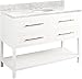 Signature Hardware 953332-48-UM-8 Robertson 48" Free Standing Single Vanity Cabinet Set with Wood Cabinet, Vanity Top and Oval Undermount Sink - 8" Faucet Holes