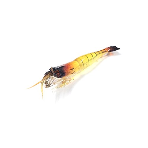 【オルルド釣具】ソフトシュリンプワーム(エビワーム) 約9.5cm 3g 10個セット ソフトルアー 海老ワーム 子供や餌のつけられない女性に最適 落とし込みでのタイ狙いなど 探り釣り レッドバス・シーバスなどにも最適 レッドヘッド＆レッドテイル 頭尻尾赤 10個 qb100060a02n0 3枚目