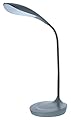 Bostitch Office LED Gooseneck Desk Lamp with USB Charging Port, 3 Dimming Levels, Touch Control, Gray (VLED1502-GR)