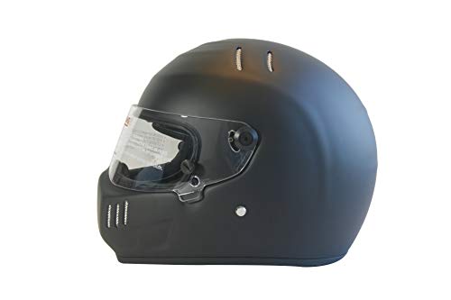 CRG Full Face Motorcycle Street Bike Fiberglass Helmet DOT Certified ATV-6- Parent Matte Black Size Medium