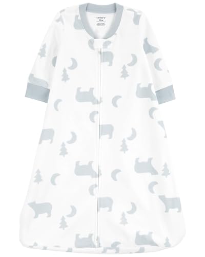 Image of Carter's Unisex Baby Sleep Bag, (White /Blue Woodland, 6-9 Months)