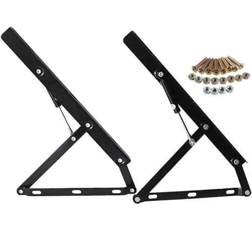 Storage Bed Lift Mechanism, Heavy Duty Gas Strut, Safety Hydraulic Rod, Buffer Damper, Double Sealing Rings, Precision Steel Pipe(Black,120cm/47in)