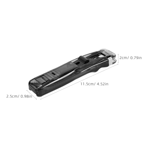 Image of Housoutil Binder Clip Stapler, 5pcs Mini Push Stapler Clips Dispenser with Paper Clamp Refills, Portable Handheld Binder Clam for Office Document Organization