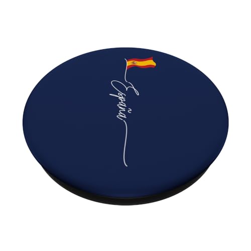 España, Bandera Española, Spain, patriotic Spanish flag PopSockets Swappable PopGrip, Black - Image 2
