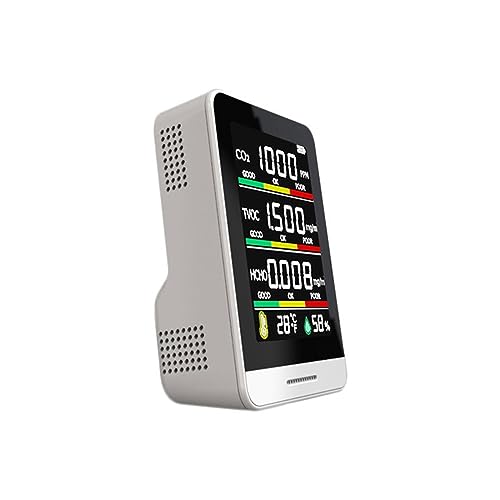 Detector de dióxido de carbono y medidor de CO2 digital con sensor HCHO TVOC 5
