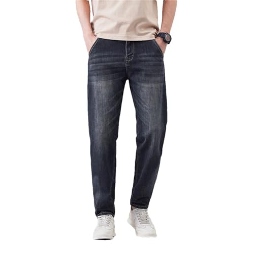 Men's Vintage Jeans Tapered Slim Casual Comfortable Small Feet Denim Trousers