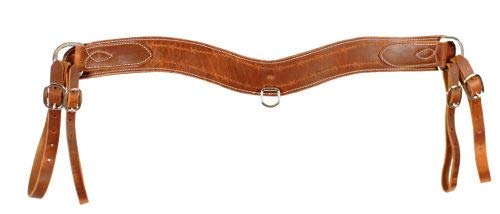 Harness Leather Tripping Breast Collar w/Barbwire Tooling