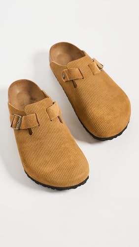 Image of Birkenstock Men's Boston Corduroy Clogs, Cork Brown, 11 Medium US