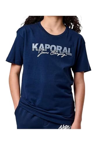 Kaporal, Tee Shirt Manches Courtes, pour Garcon, 100% Coton, Coupe Regular, Col Rond, Couleur Navy,...