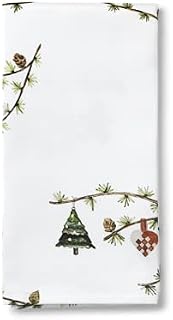Rosendahl Set of 4 Christmas Table Napkins, White W. Deco, Pieno