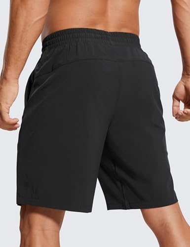CRZ YOGA Men's 2 in 1 Running Shorts with Liner - 9'' Quick Dry for Workout Sports Athletic with Pockets2