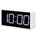 ZANGAO Cyfrowy zegar LED Snooze, zegar stołowy, elektroniczny, budzik, zegar na biurko, zegar USB, kalendarz ° C ℉, termometr (kolor : biały)