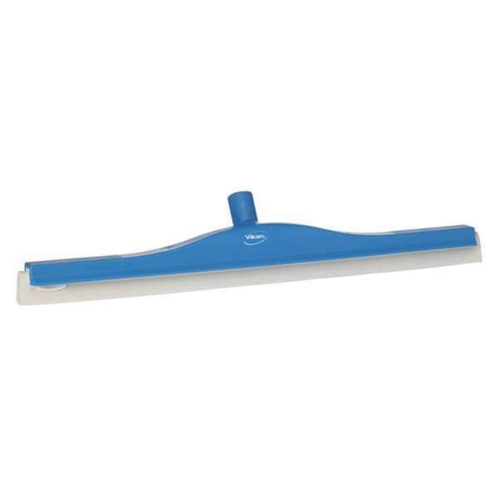 Vikan 77643 Foam Rubber Polypropylene Frame Fixed Head Swivel Neck Squeegee, 24", Blue