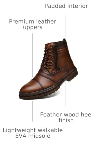 Image of Men's Chukka Boots Genuine Leather Ankle Boot for Men Classic Casual Oxford Style Footwear