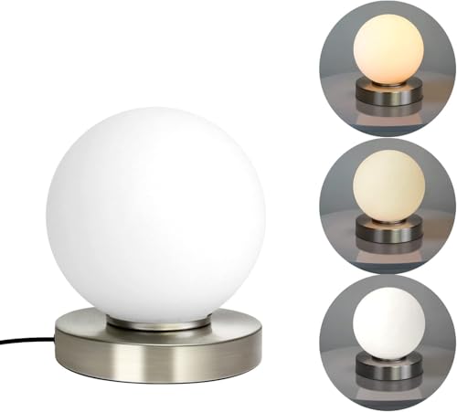 Modern Small Table Lamps, Opal Glass Bedside Table Lamp 3