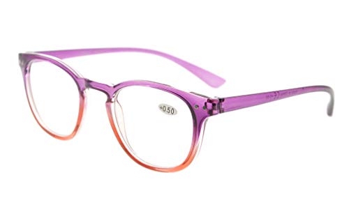 Eyekepper Fashion Readers Womens Reading Glasses (Purple-Red Frame), Purple/Red Frame, +3.75