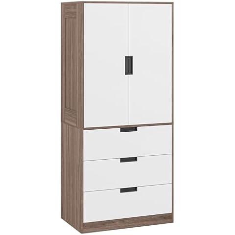 HOMCOM Armoire Moderne avec Tiroirs Cover