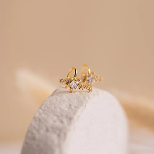 Image of Ear Cuffs Non Piercing 14K Gold Plated Ear Cuff Earrings for Women Trendy Clip on Cartilage Earring Stacks Non Pierced Adjustable Fake Earrings Set Jewelry Christmas Gift 2026 Stocking Stuffers