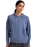 Colorfulkoala Velvra Modal Fleece Pullover – Plush Soft Modal Blend Women’s Sweatshirts Oversized Full-Zip Hoodies with Thumb Holes & Kangaroo Pockets Ribbed Cuffs (XL, Niagara Blue)
