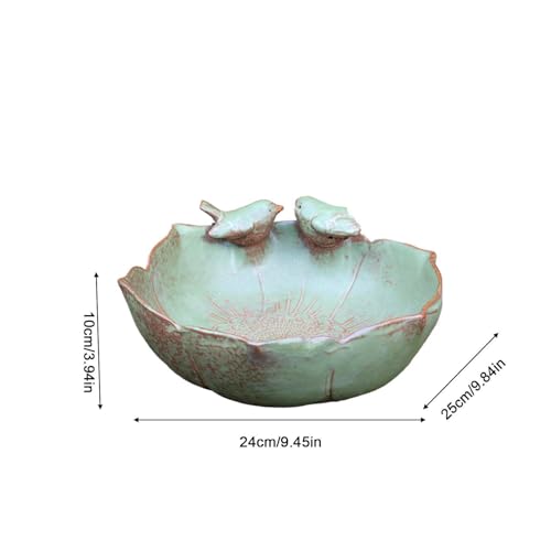 Bain d'oiseau en céramique et grande mangeoire décorative pour jardin et balcon - 6